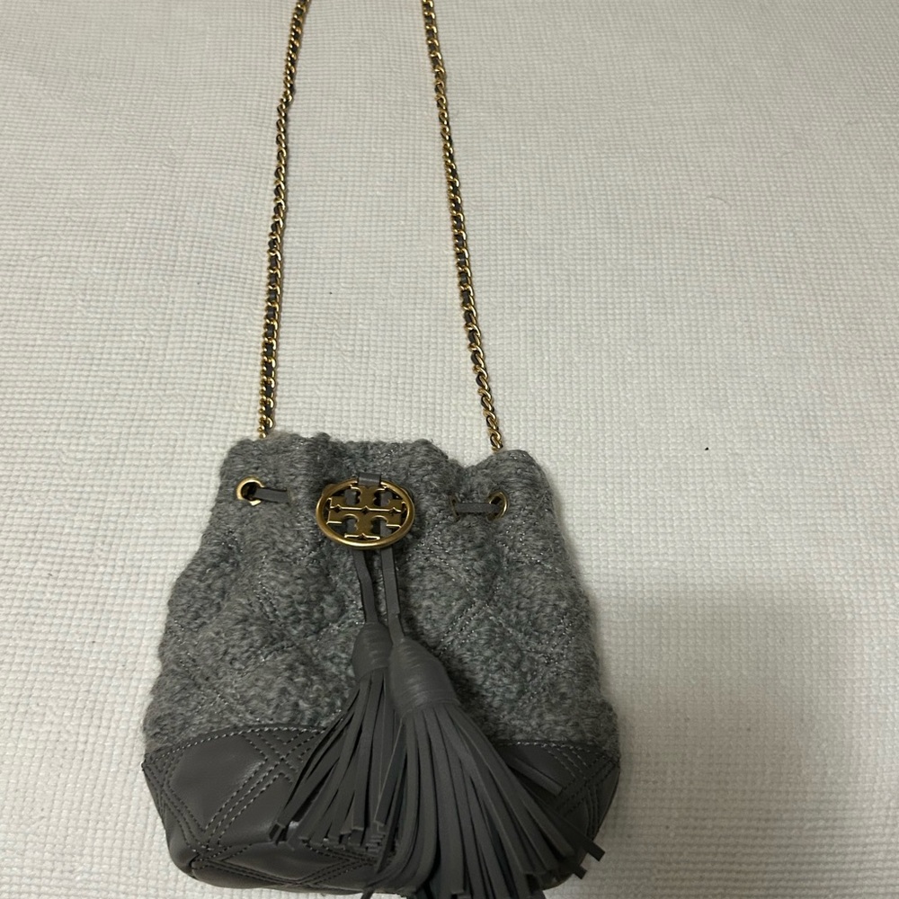 Tory Burch Soft Boucle Drawstring Mini Bucket Bag - image 4